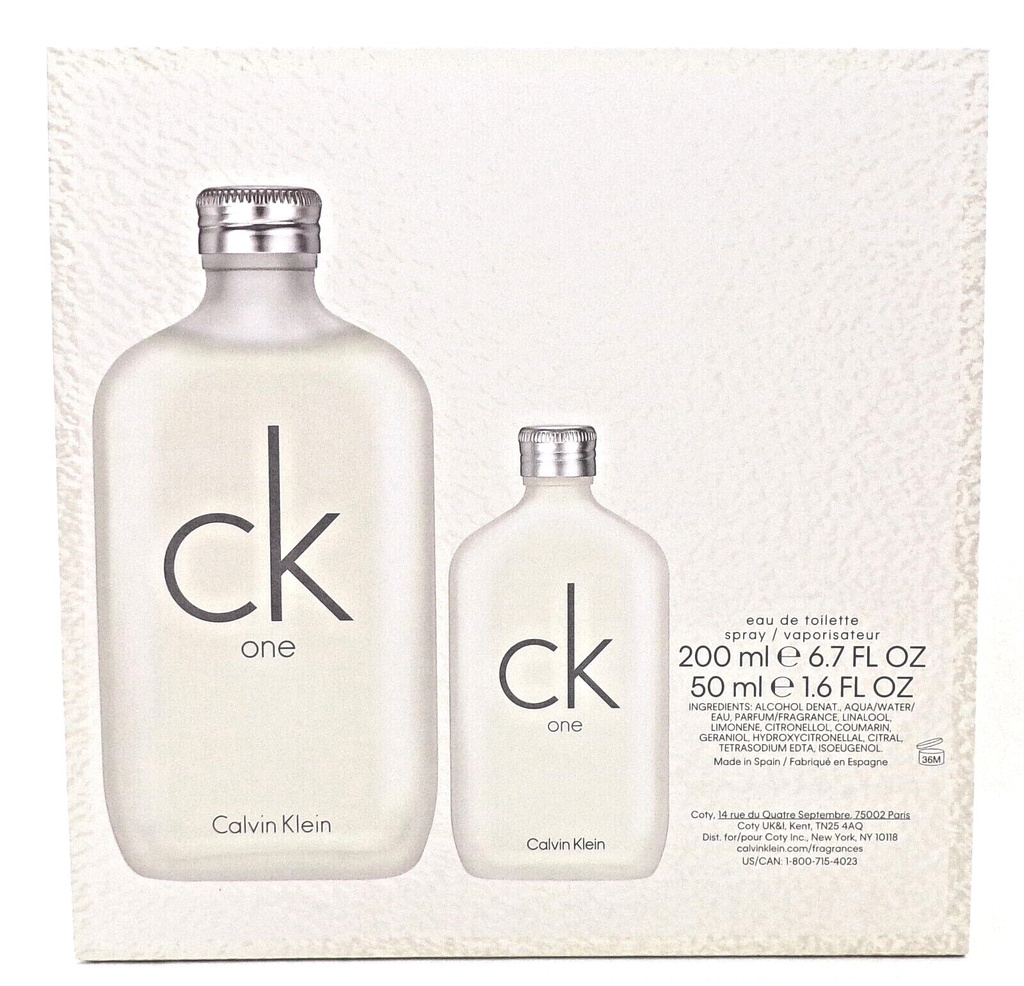 CK One by Calvin Klein  6.7 Oz + 1.6 Oz Eau De Toilette Spray Unisex. New SET